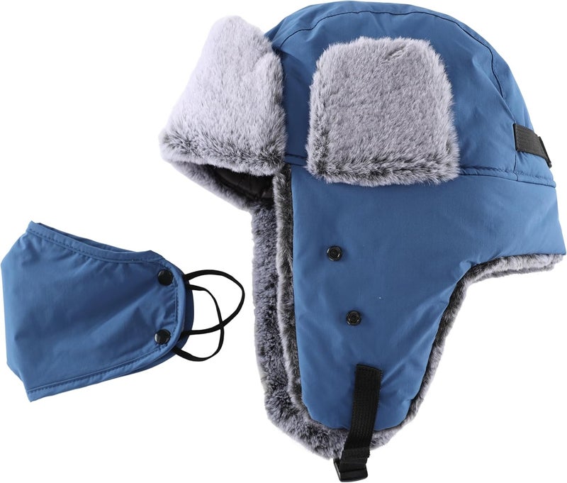 Connectyle Trapper Hat for Men Women Faux Fur Trooper Trapper Winter Hat with Ear Flaps Waterproof Ushanka Hunting Hats - Image 3